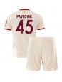 Bayern Munich Aleksandar Pavlovic #45 Alternativní dres pro děti 2024-25 Krátký Rukáv (+ trenýrky)